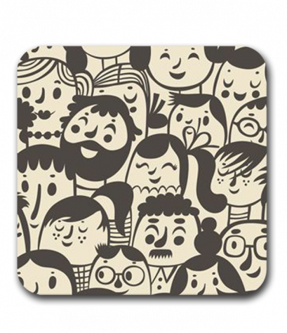 ที่รองแก้ว เอ็มดีเอฟ Your face MDF Square coaster